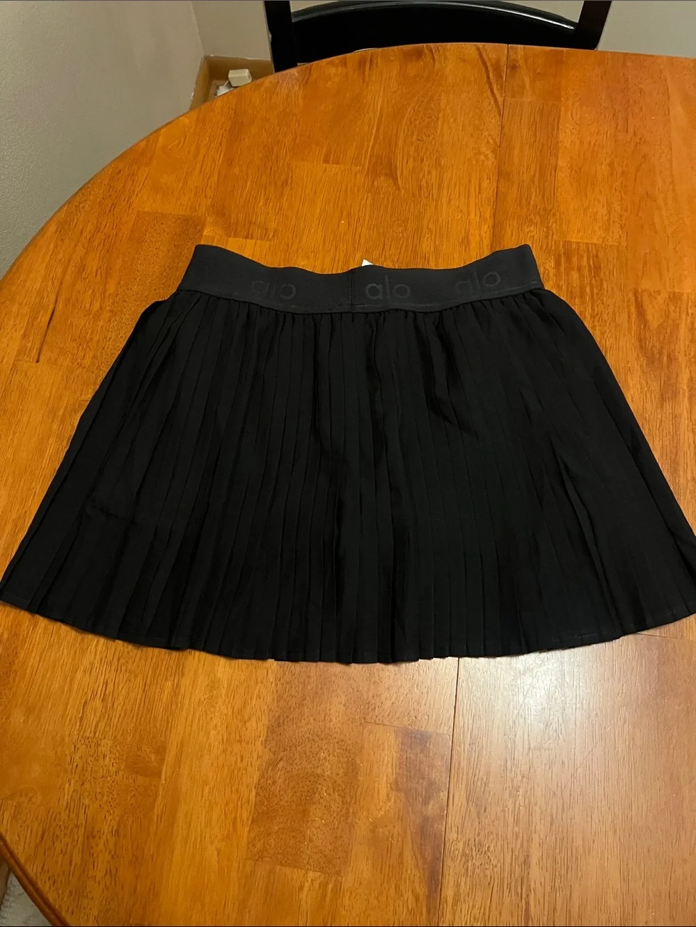 ALO Yoga Black Pleated Mini Skirt